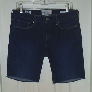 Lucky Brand Dark Blue Denim Shorts, cut-offs